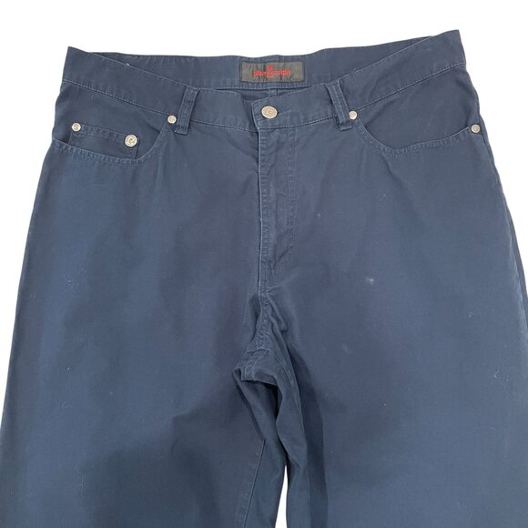 Pierre Cardin Navy Cotton Pants Mens 36x34 Minimalist Normcore Classic Casual Fi - Picture 12 of 12